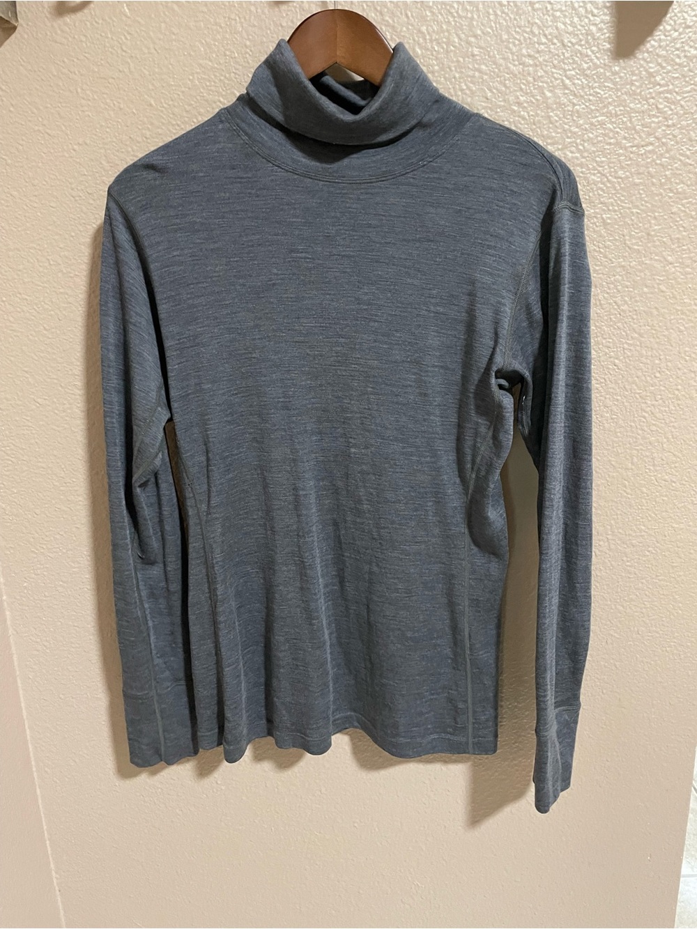 Woolx Heather Grey Turtleneck Long Sleeve Top